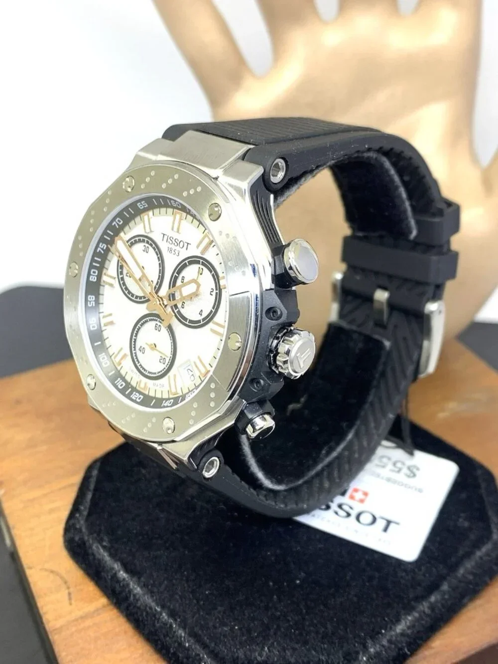 Tissot Men's Watch T-Race Chronograph Swiss Quartz Silver Black T1414171701100